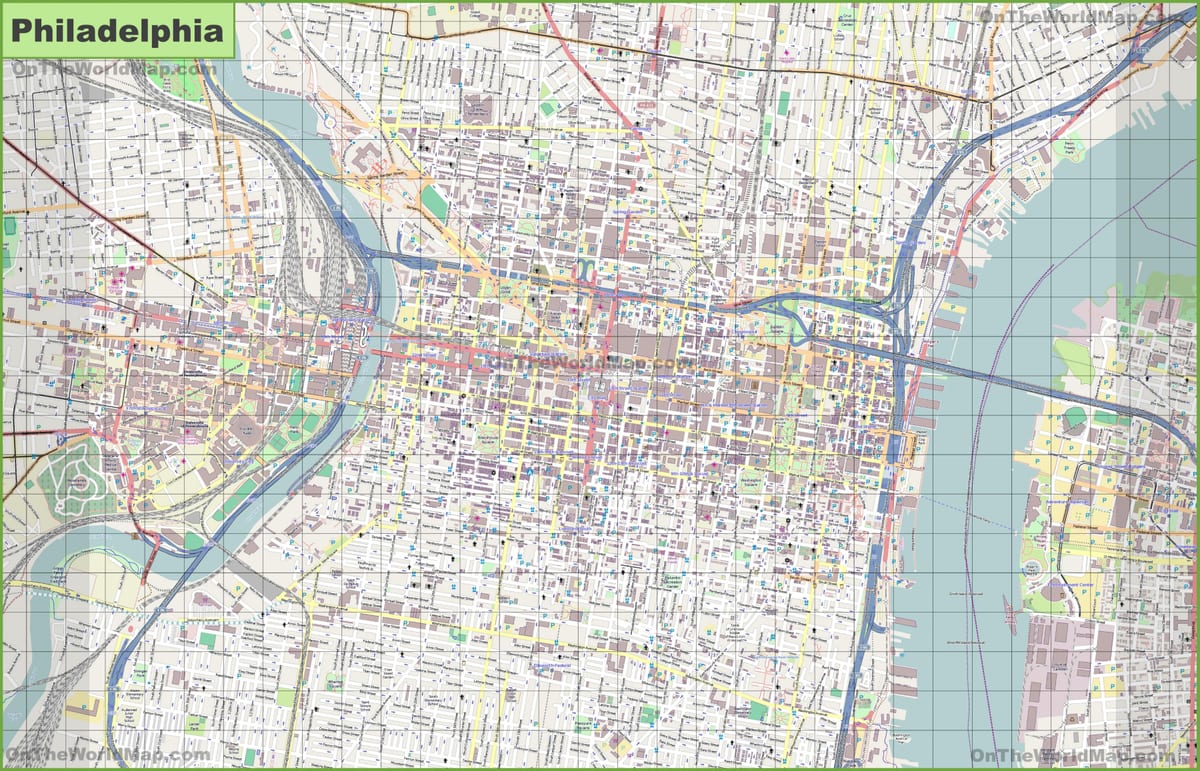 费城街道地图