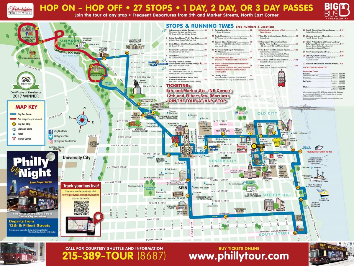 费城地图 大巴士