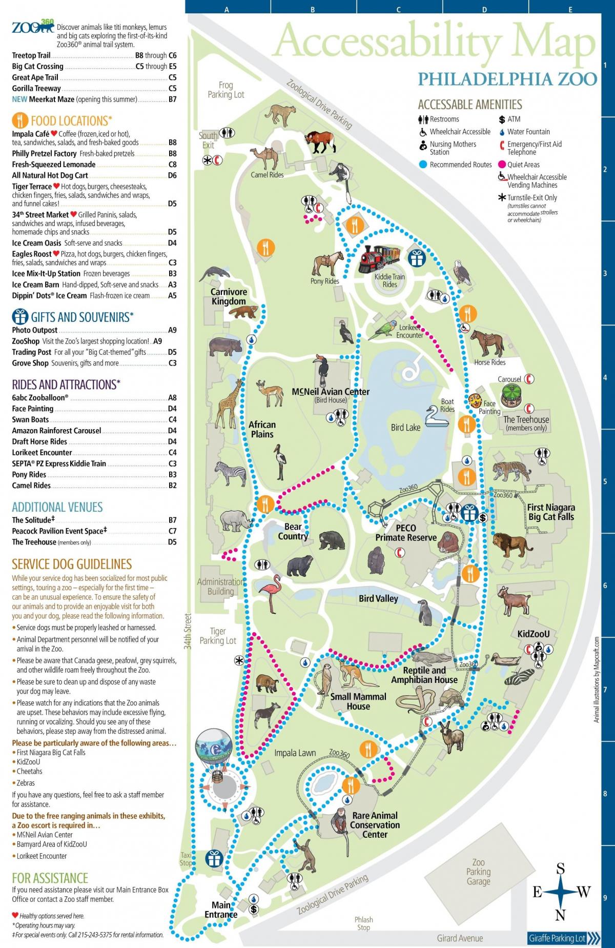 费城动物园公园地图